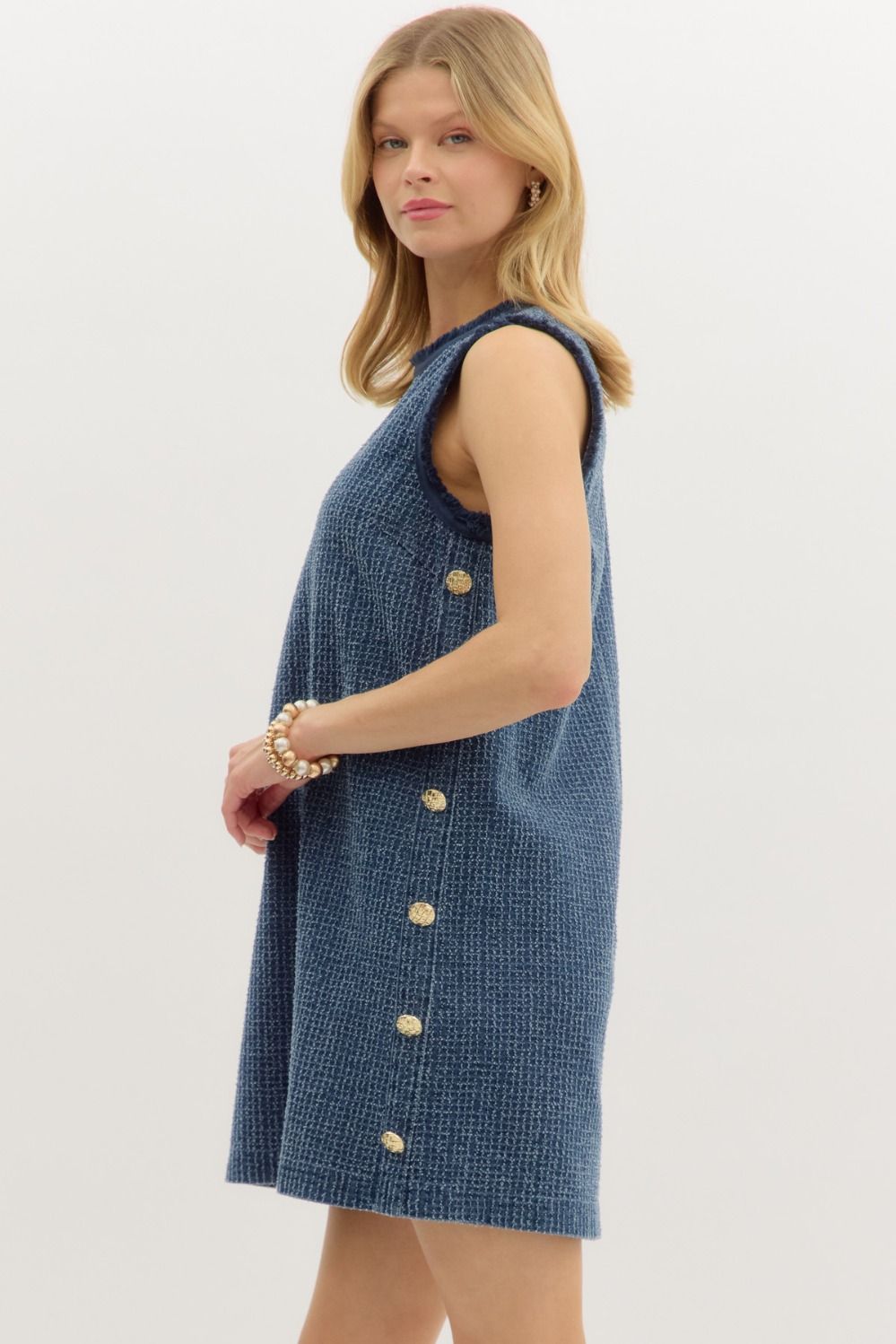 Twill & Trim Dress