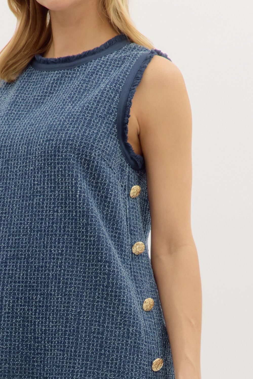 Twill & Trim Dress