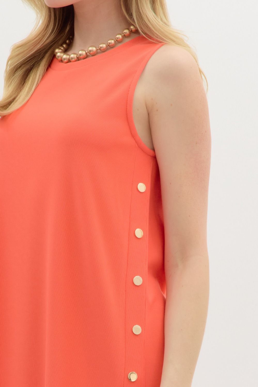 Coral Crush Midi Dress