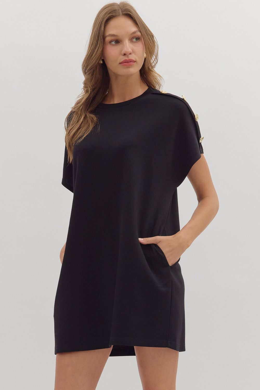 Madison Button Mini Dress