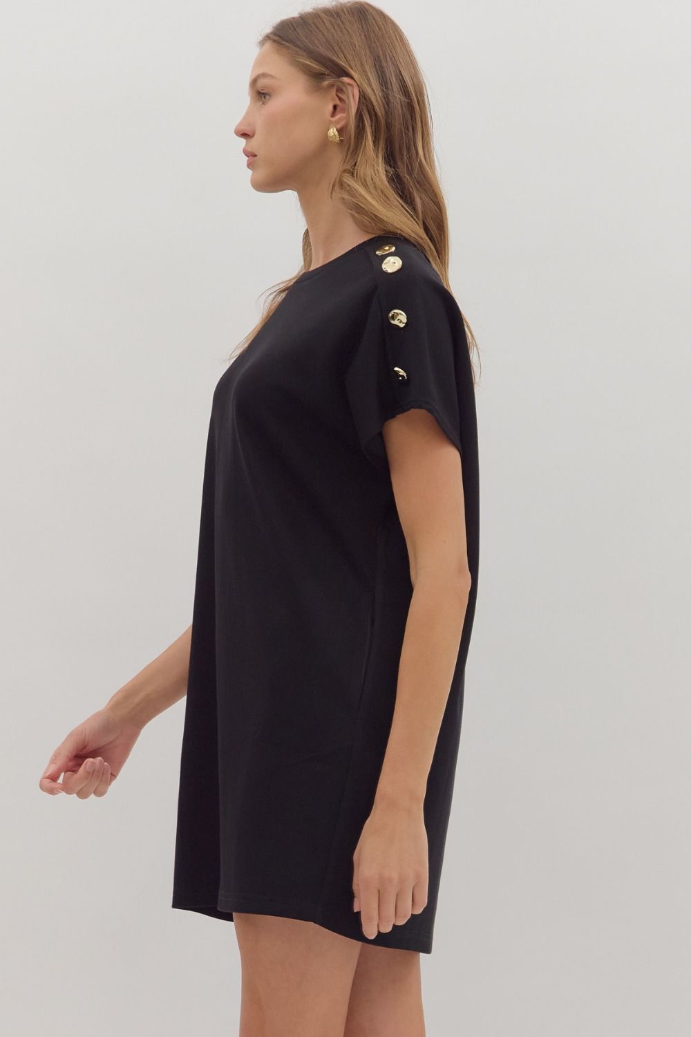 Madison Button Mini Dress