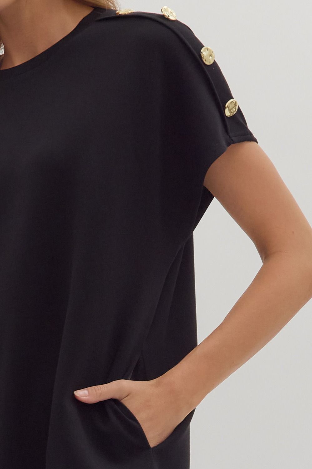 Madison Button Mini Dress