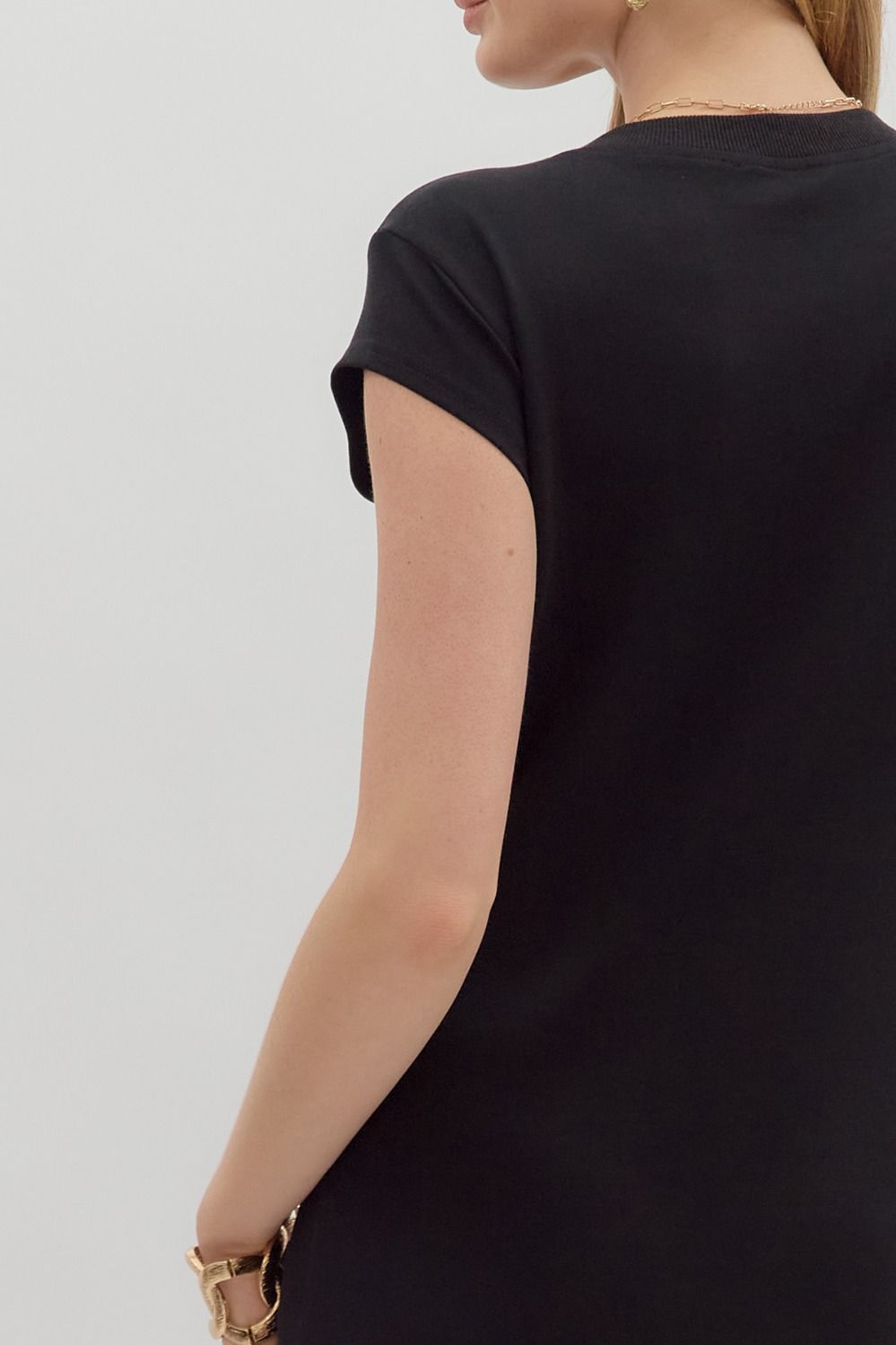 Everyday Black Midi Dress