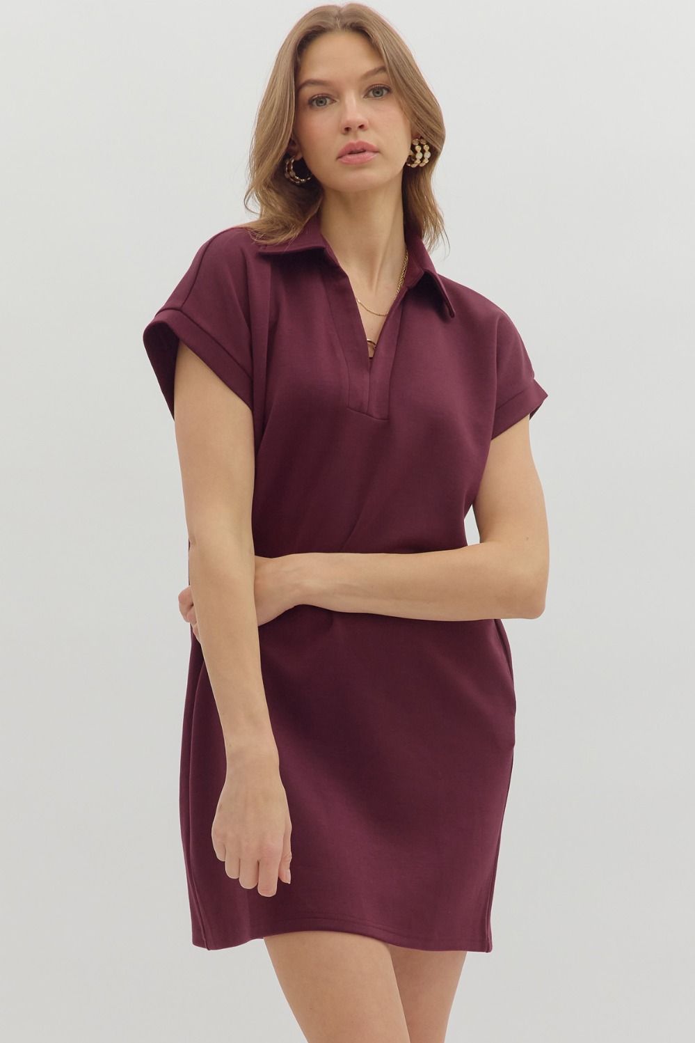 Merlot Mood Polo Dress