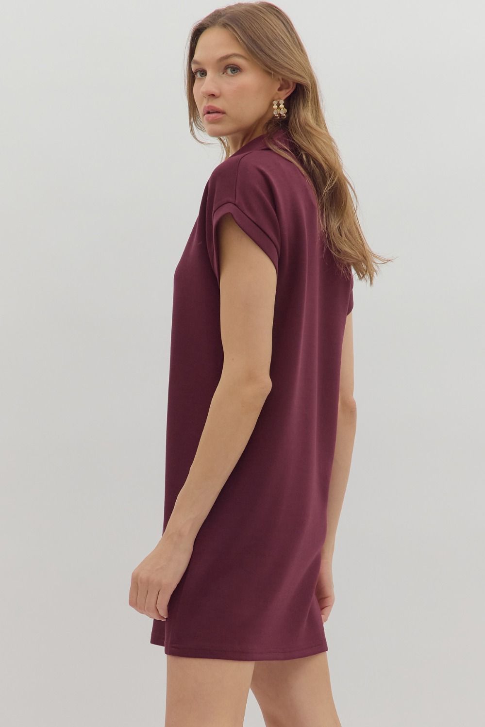 Merlot Mood Polo Dress