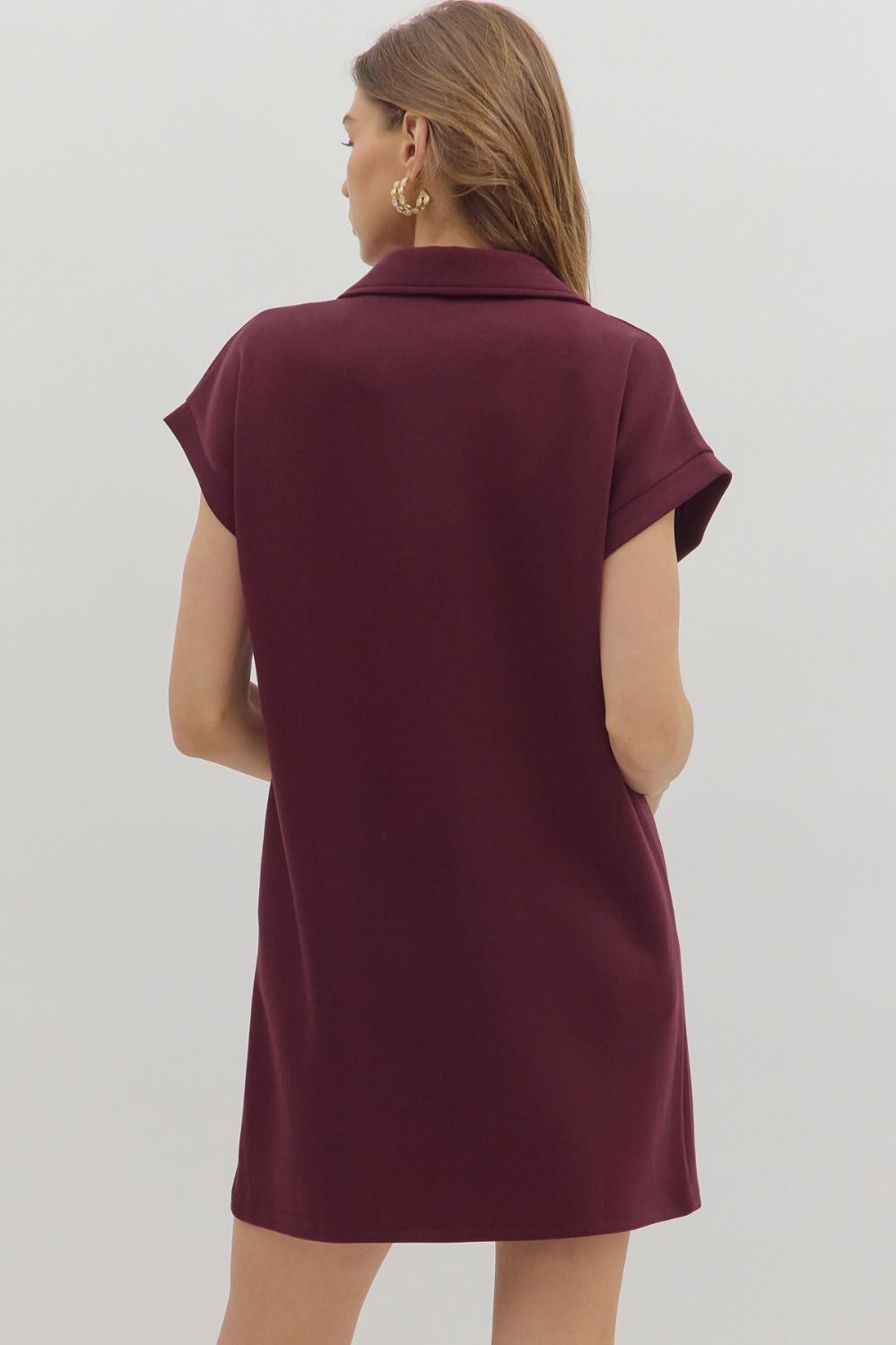 Merlot Mood Polo Dress