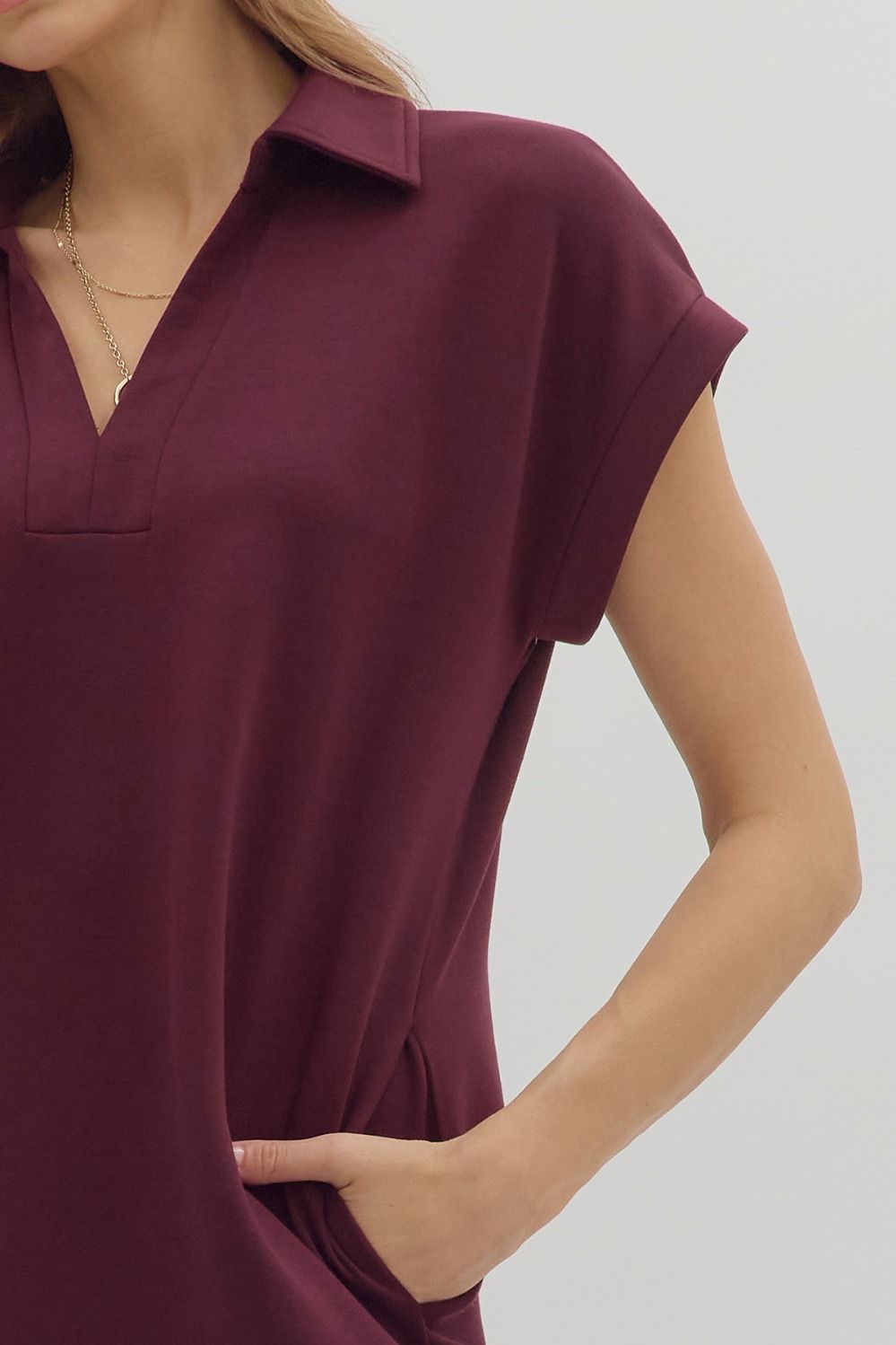 Merlot Mood Polo Dress