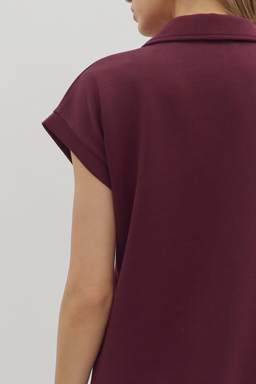 Merlot Mood Polo Dress