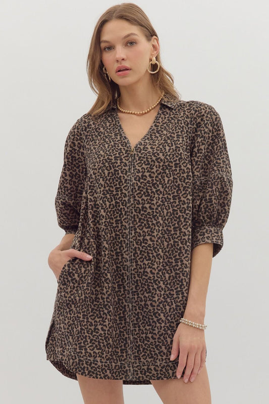 Cheetah Chic Mini Dress