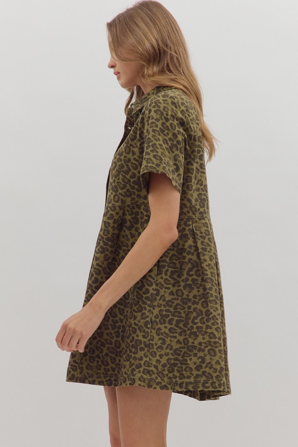 Loretta Olive Denim Dress