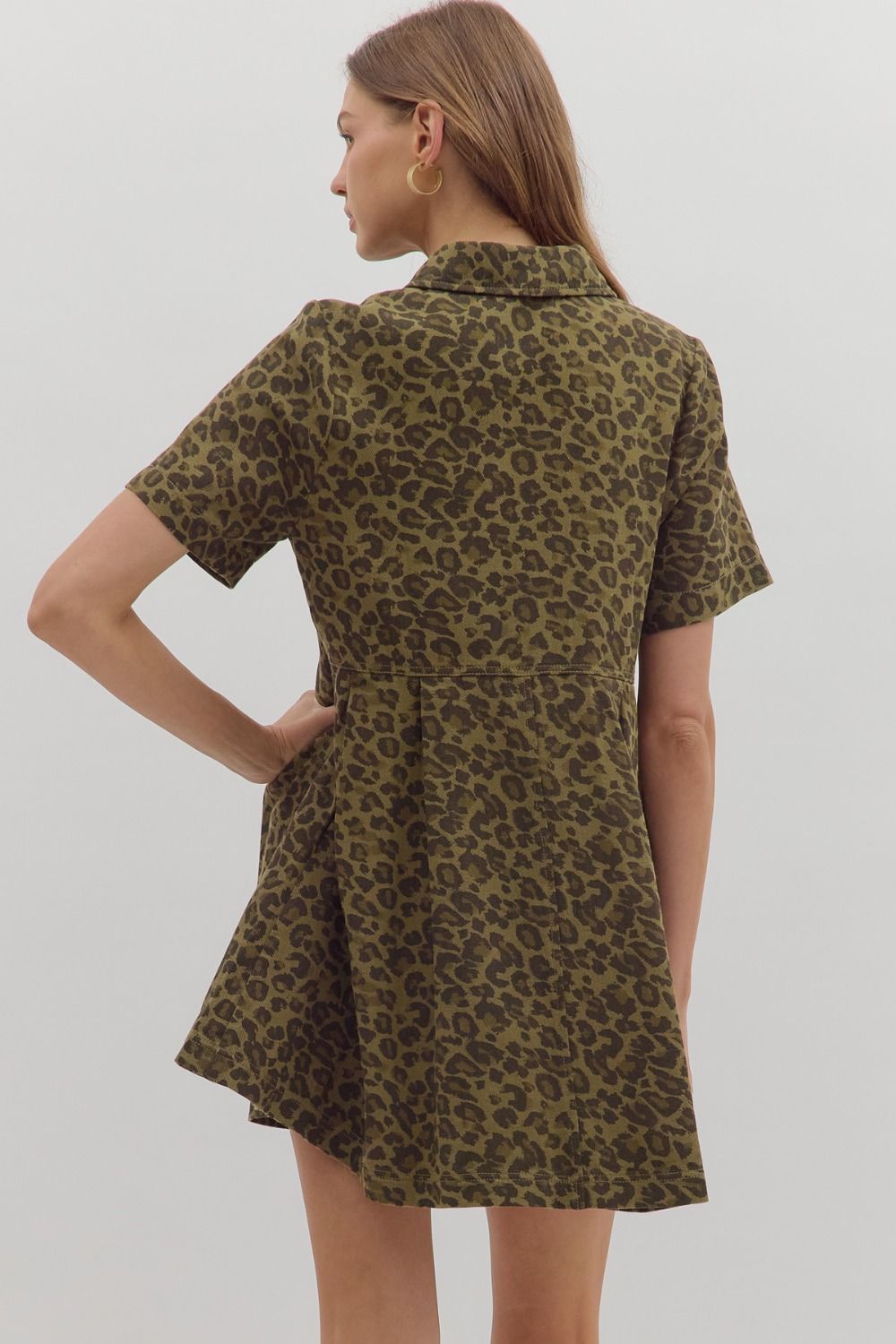 Loretta Olive Denim Dress