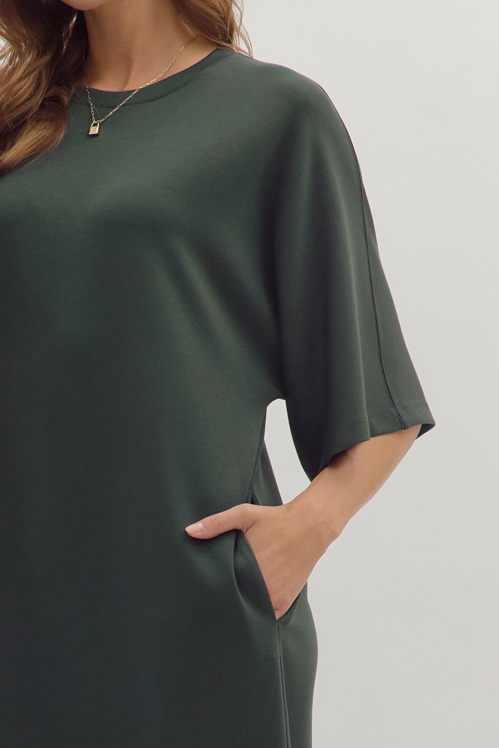 Emerald Serene Midi Dresss