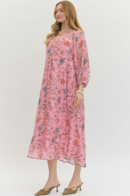 Joan Botanical Maxi Dress