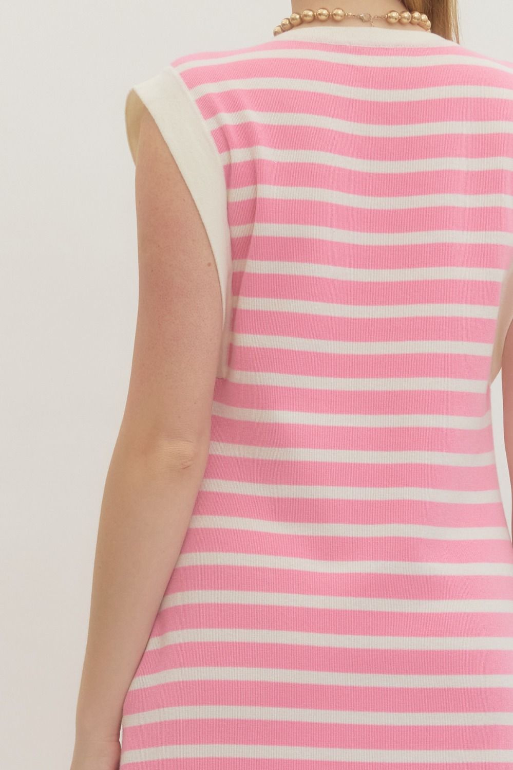 Alice Bubblegum Striped Knit Maxi Dress