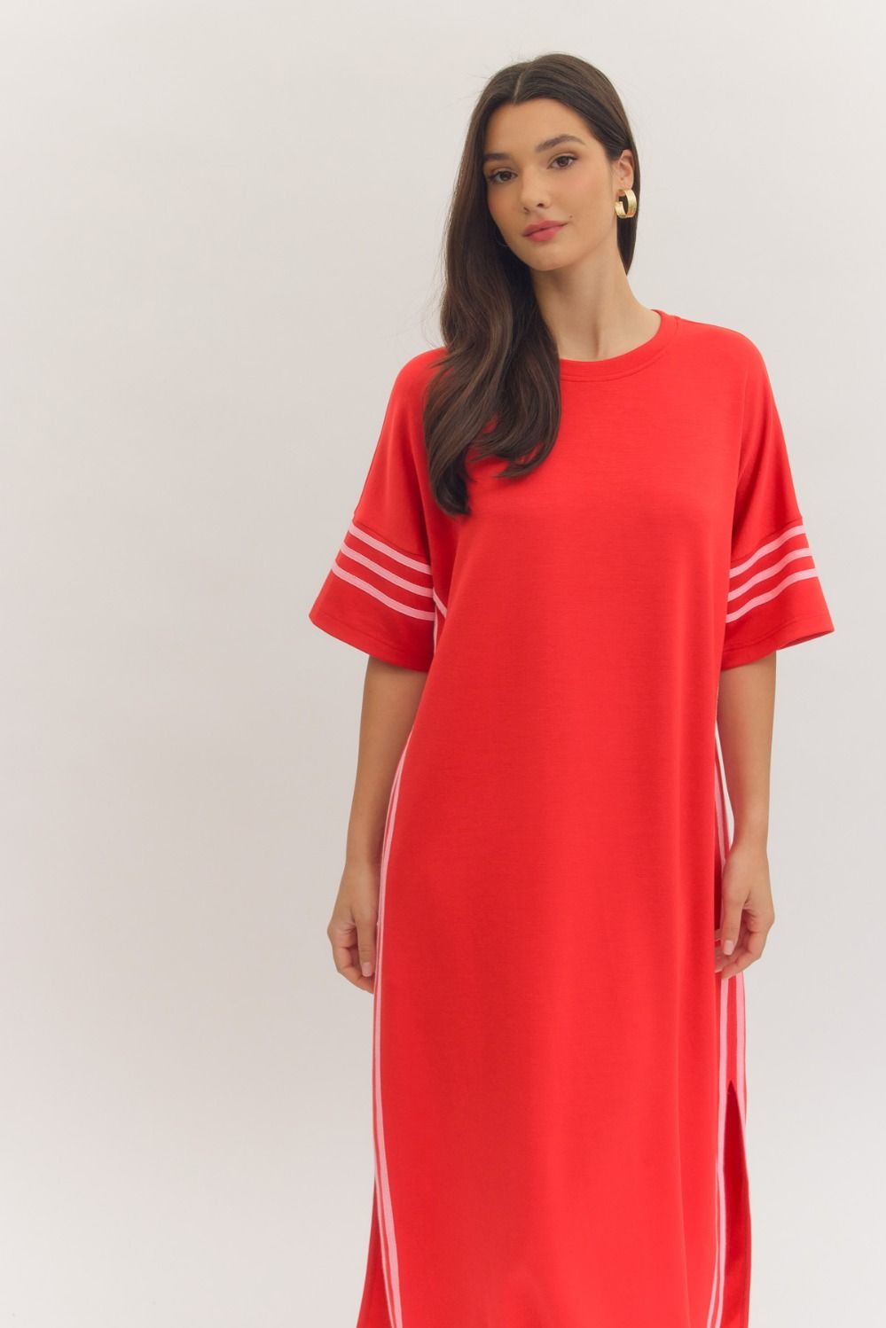 Cherry Sideline Chic Midi Dress