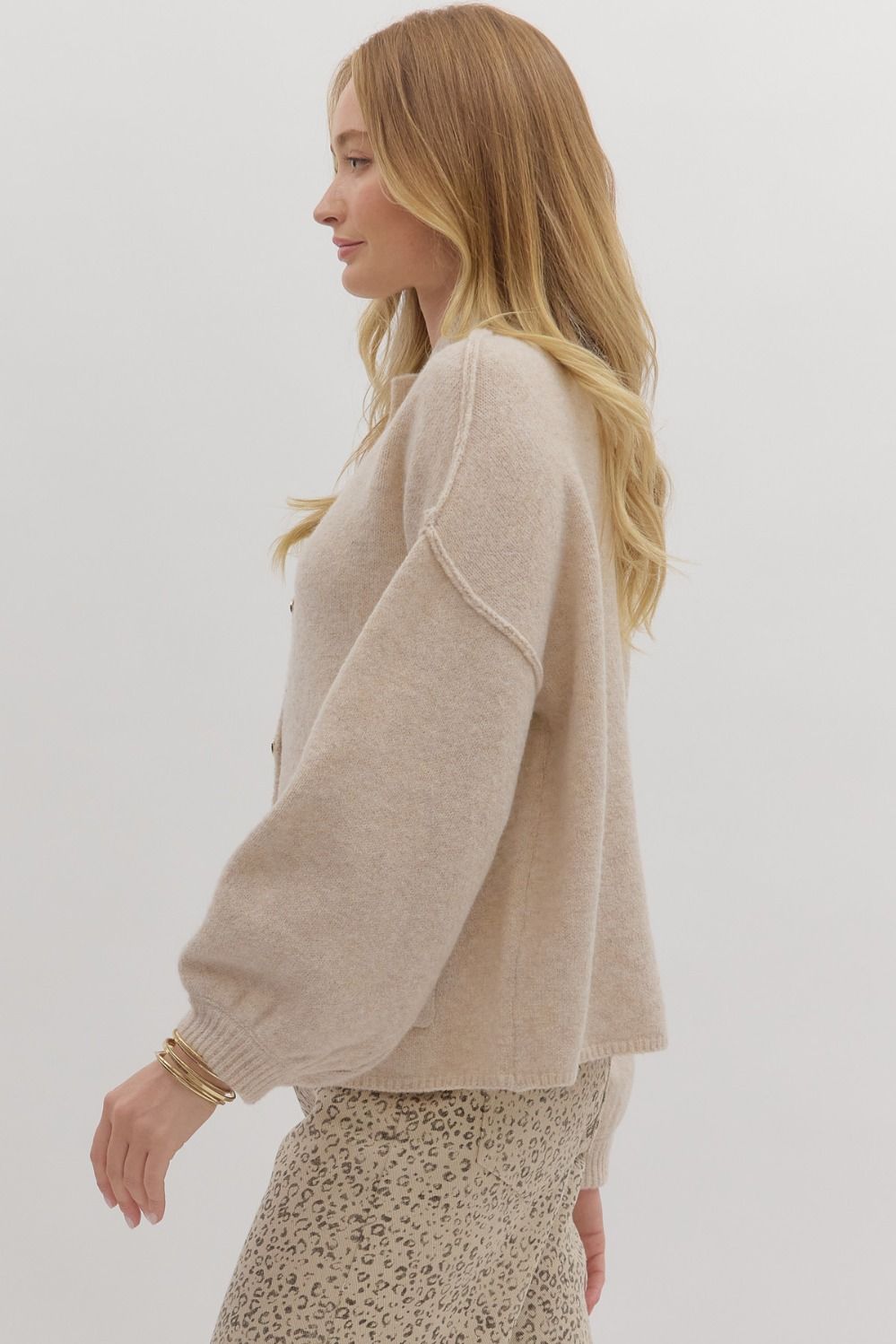 Oatmeal Luxe Layer Cardigan