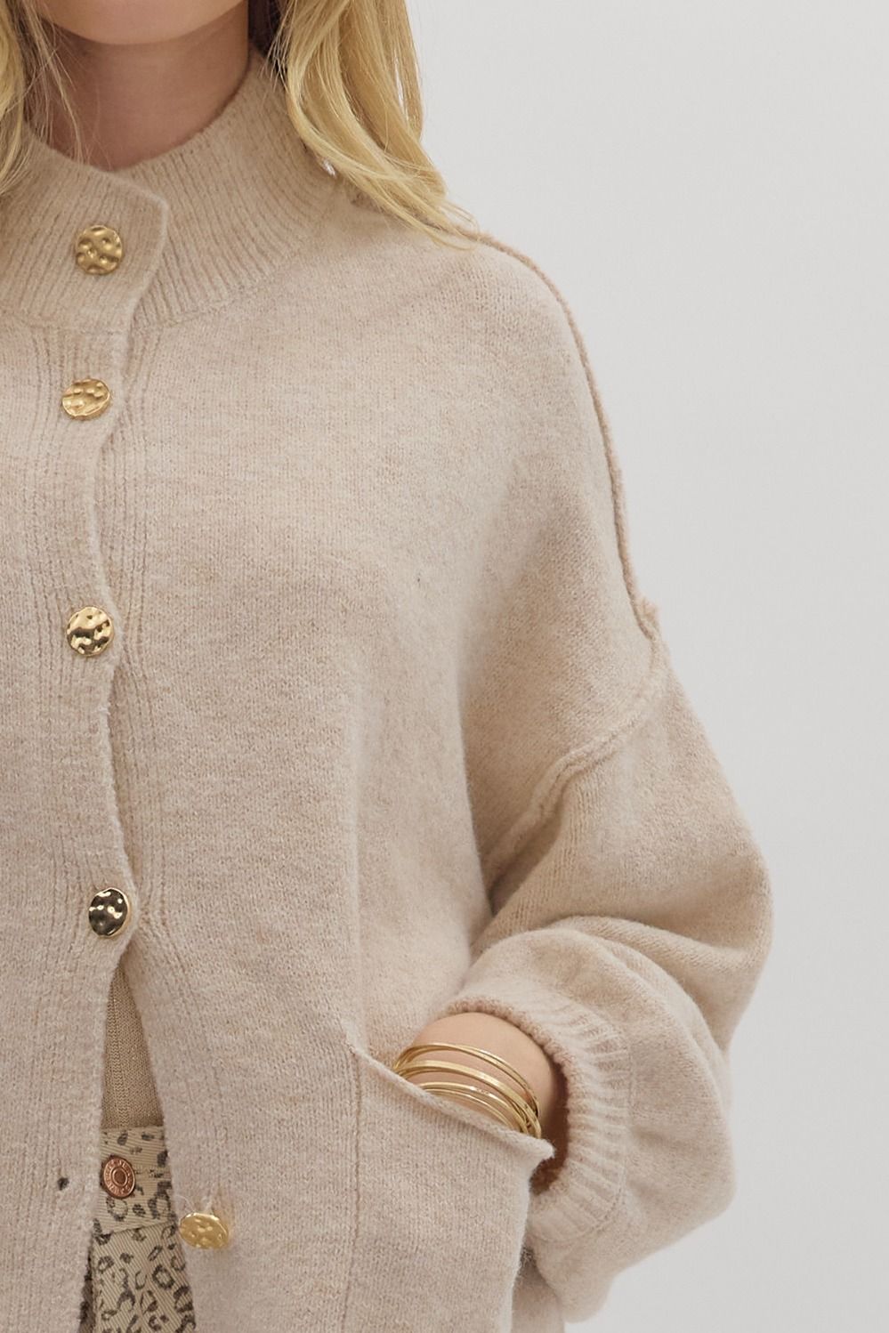 Oatmeal Luxe Layer Cardigan