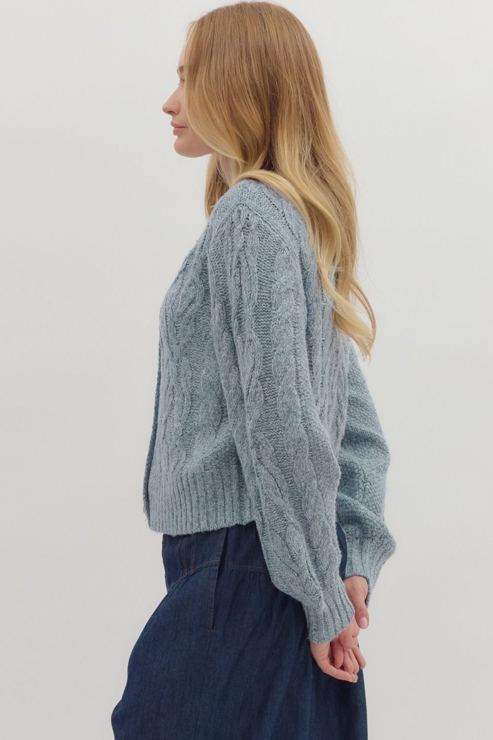 Misty Mornings Cable Cardigan