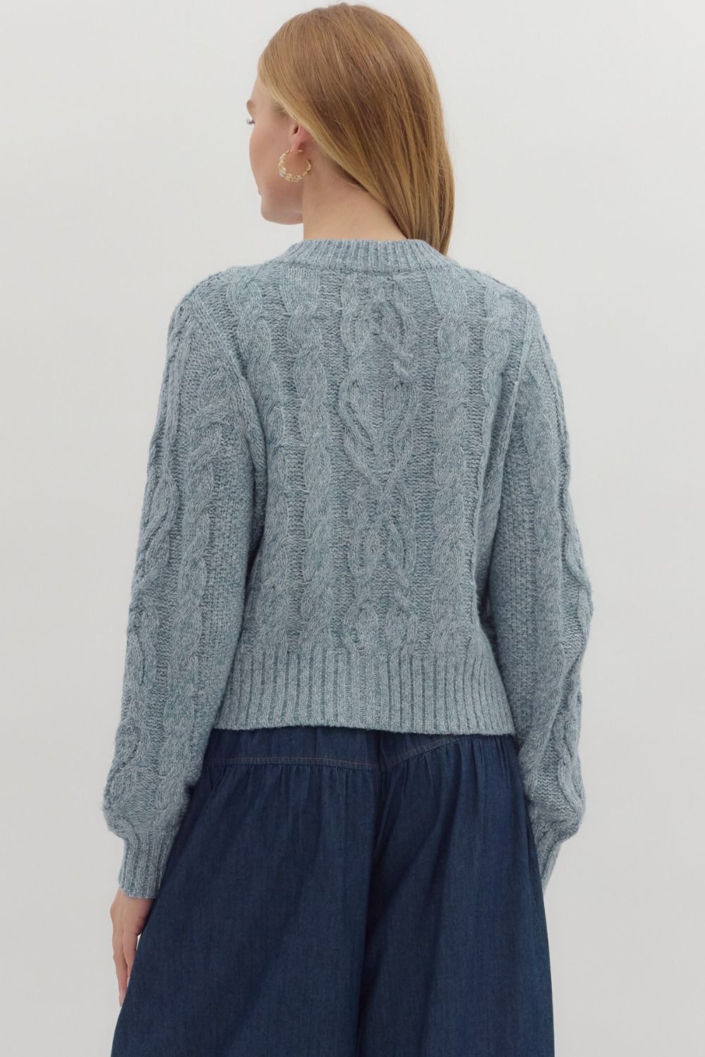 Misty Mornings Cable Cardigan