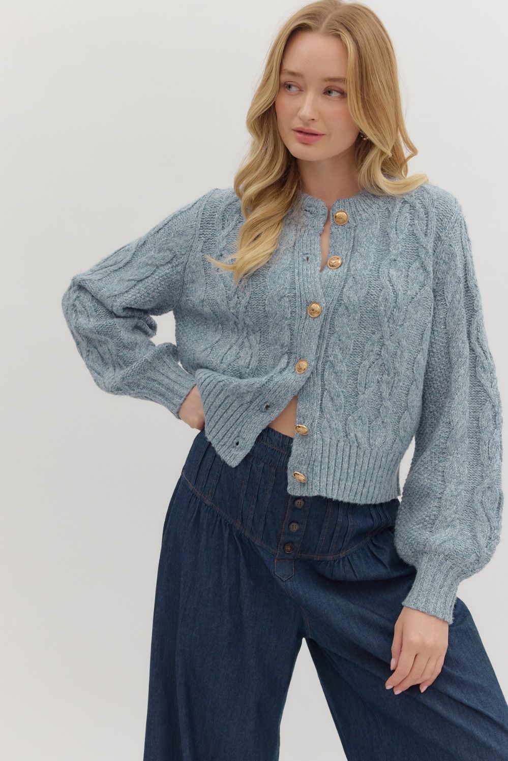 Misty Mornings Cable Cardigan