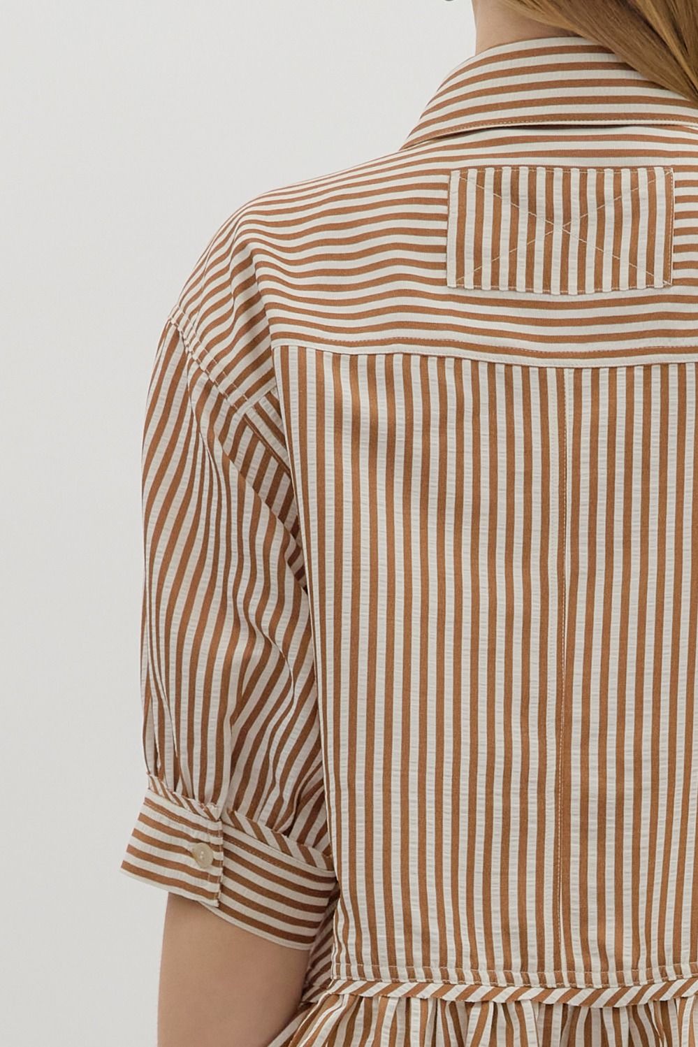 Caramel Latte Ruffle Blouse