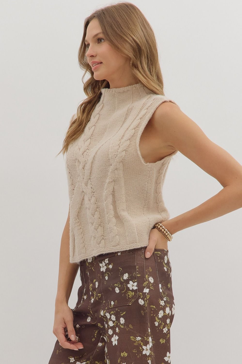 Cozy Cable Knit Tank