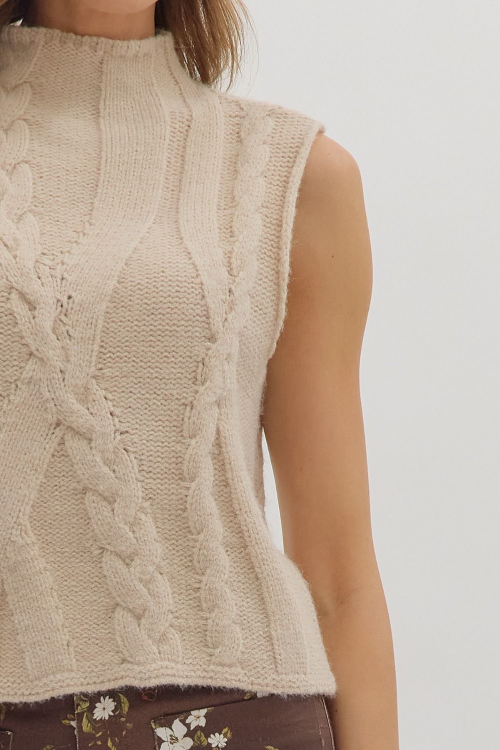 Cozy Cable Knit Tank