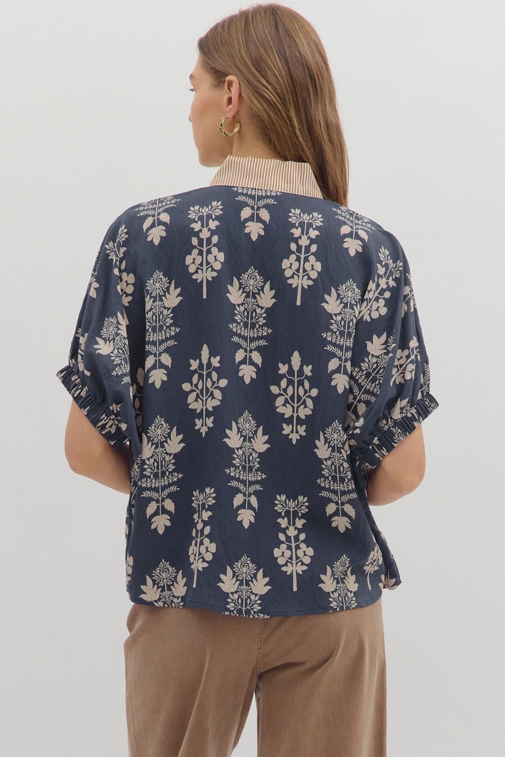 Midnight Wildflower Whisper Blouse