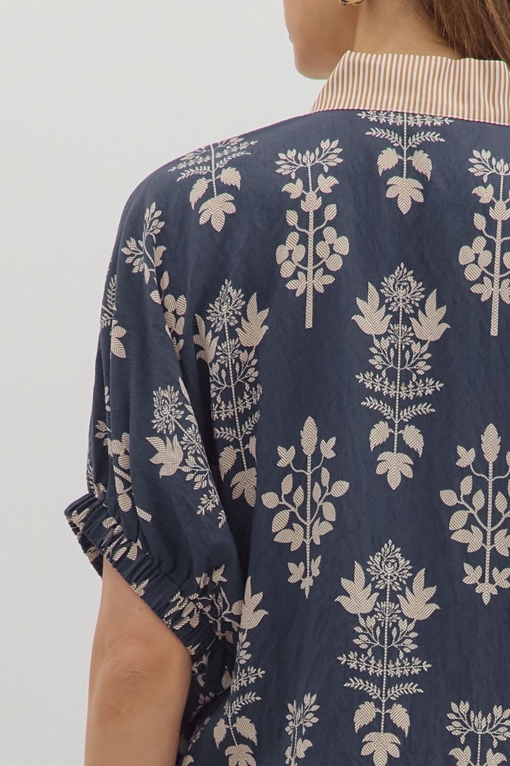 Midnight Wildflower Whisper Blouse