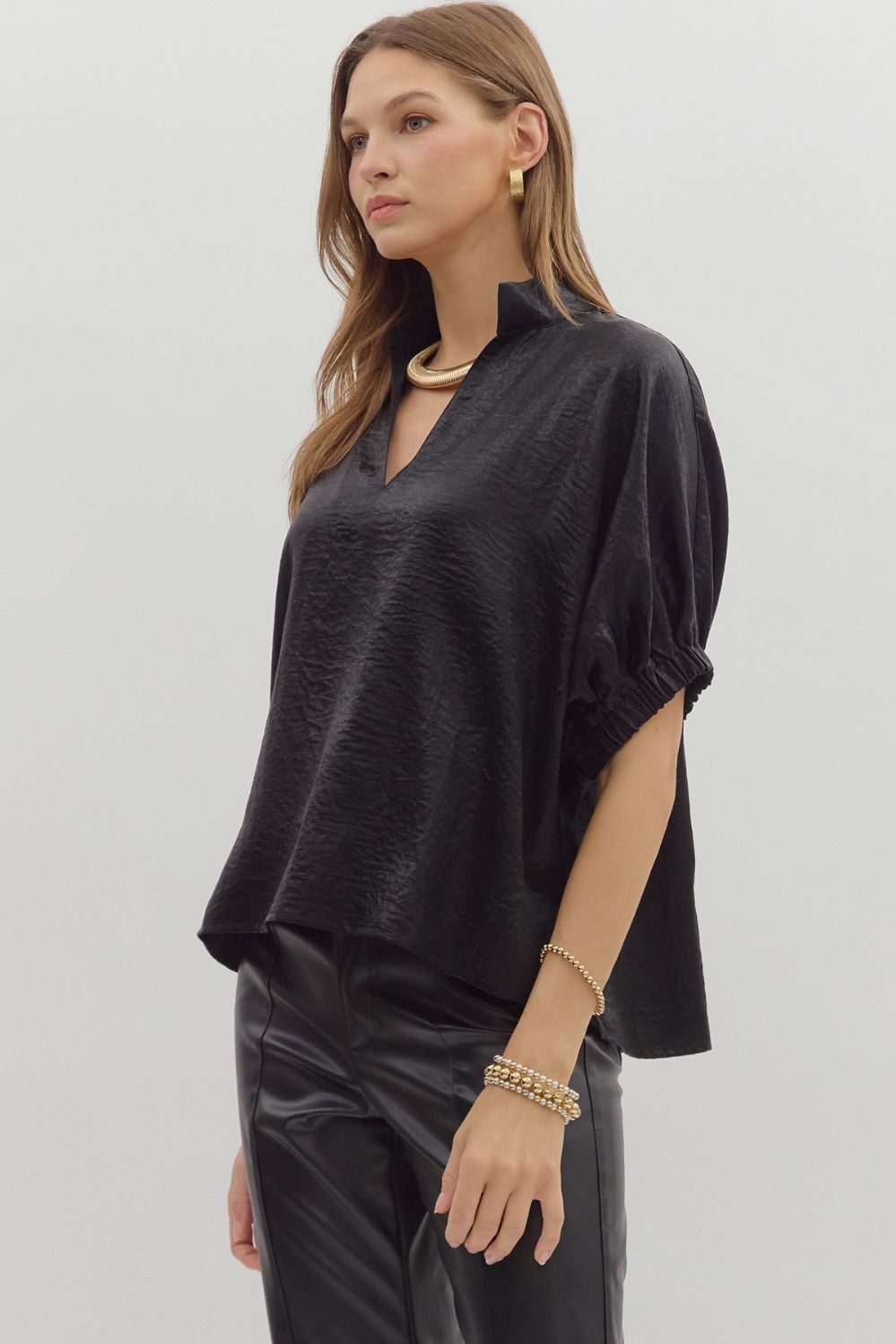 City Lights Black Blouse