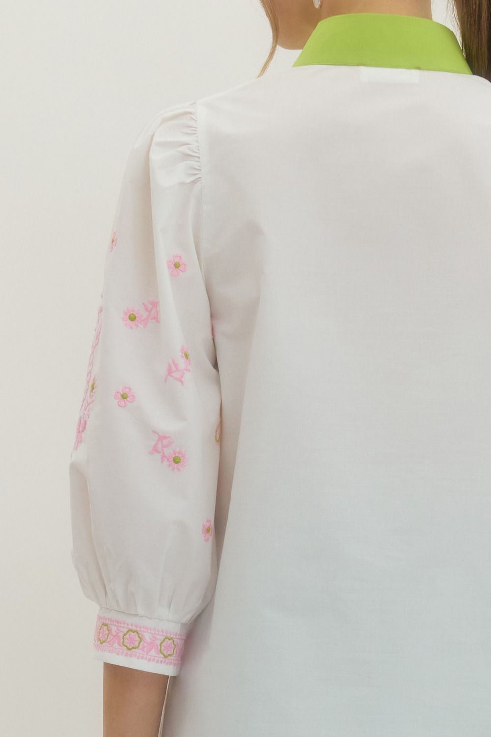 Palm Grove Embroidered Blouse