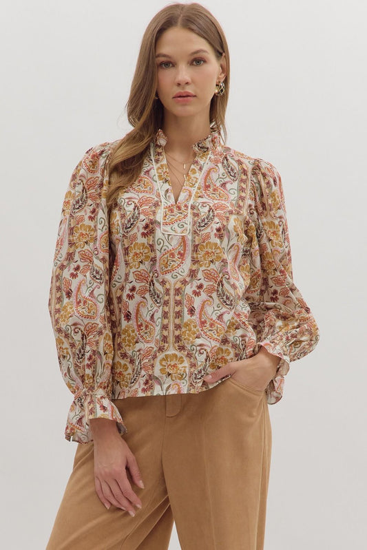Sarah Paisley Blouse