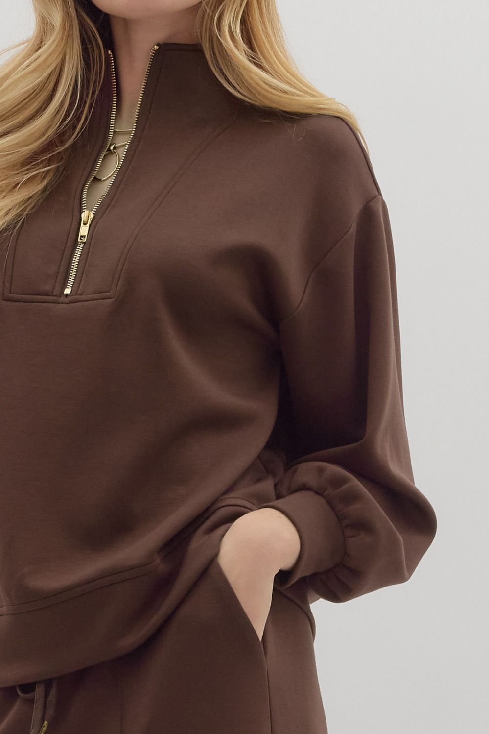 Espresso Scuba 1/2 Zip Pullover