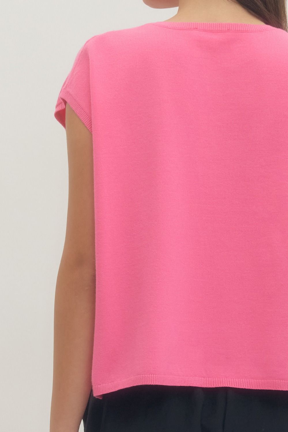 Prepped in Pink Knit Top