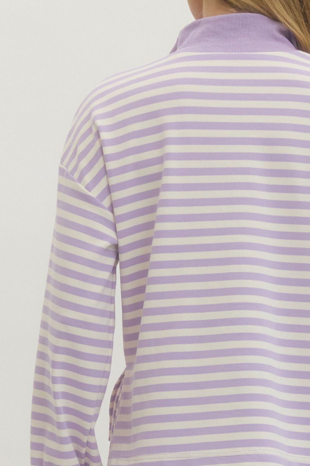 Lavender Stripe Lounge Pullover