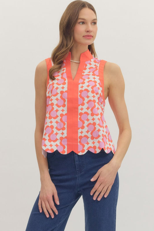 Coral Cabana Top