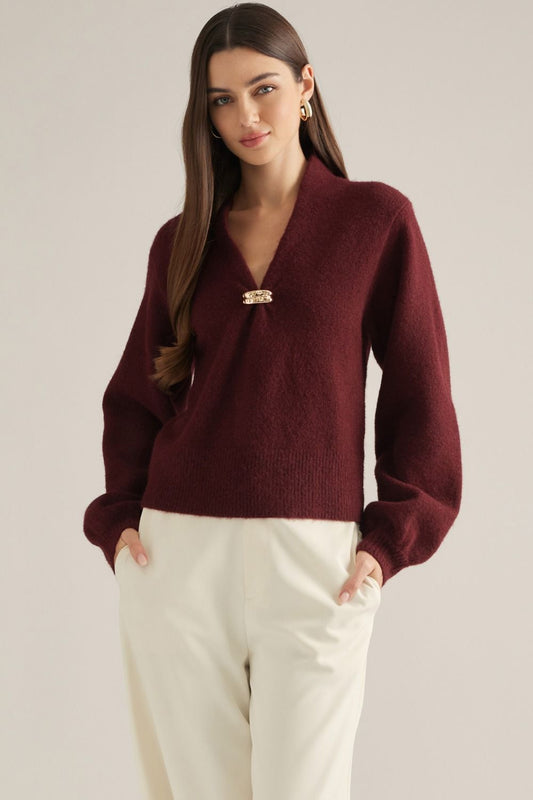 Marlowe Gold Clasp Sweater