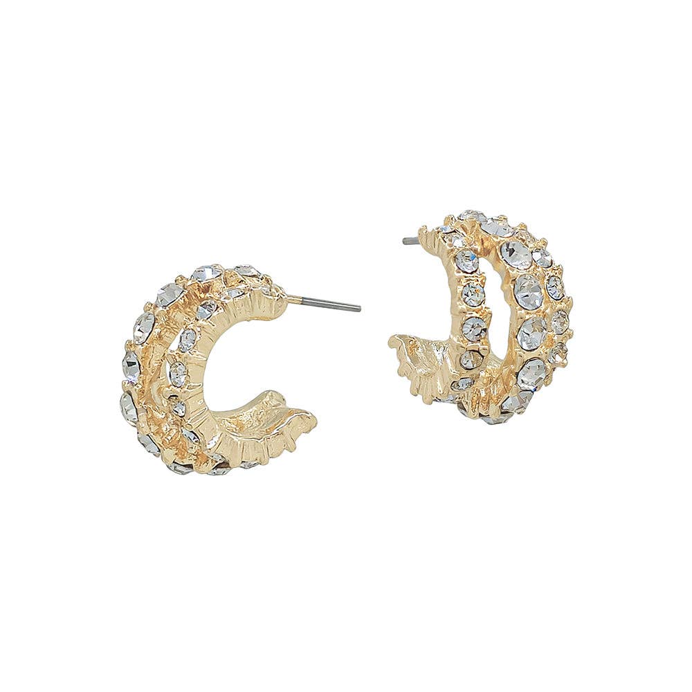 Rhinestone Hoop Earring