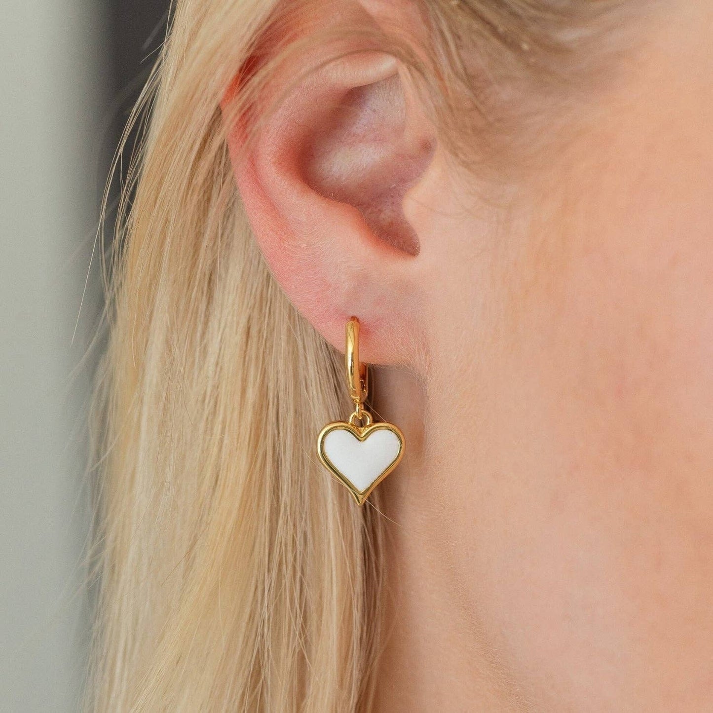 Black Heart Drop Huggies