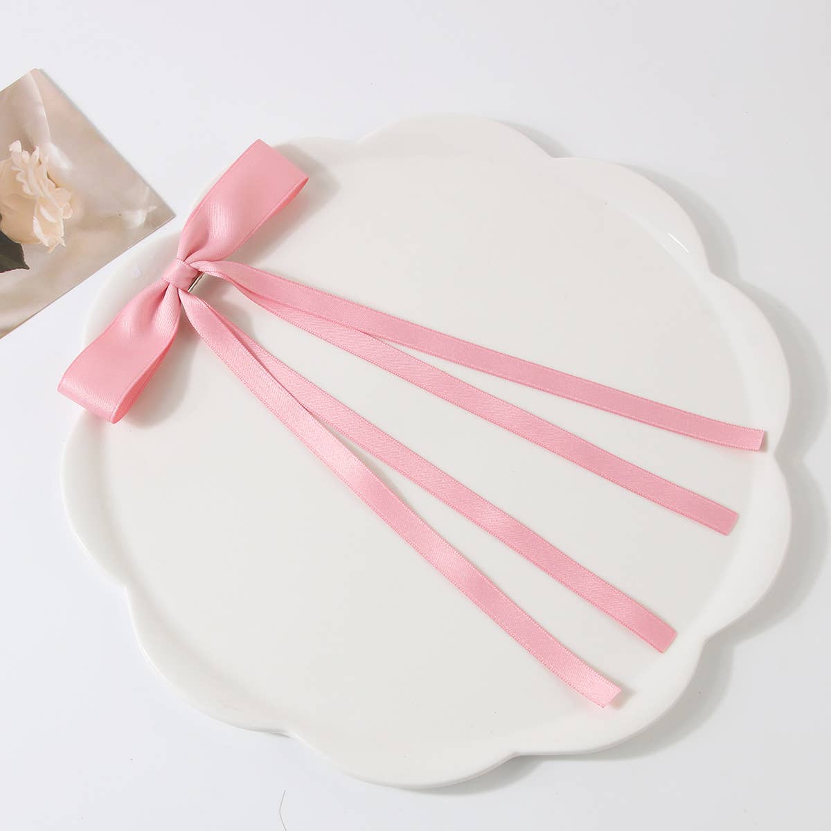 Long Ribbon Bow Hair Clips