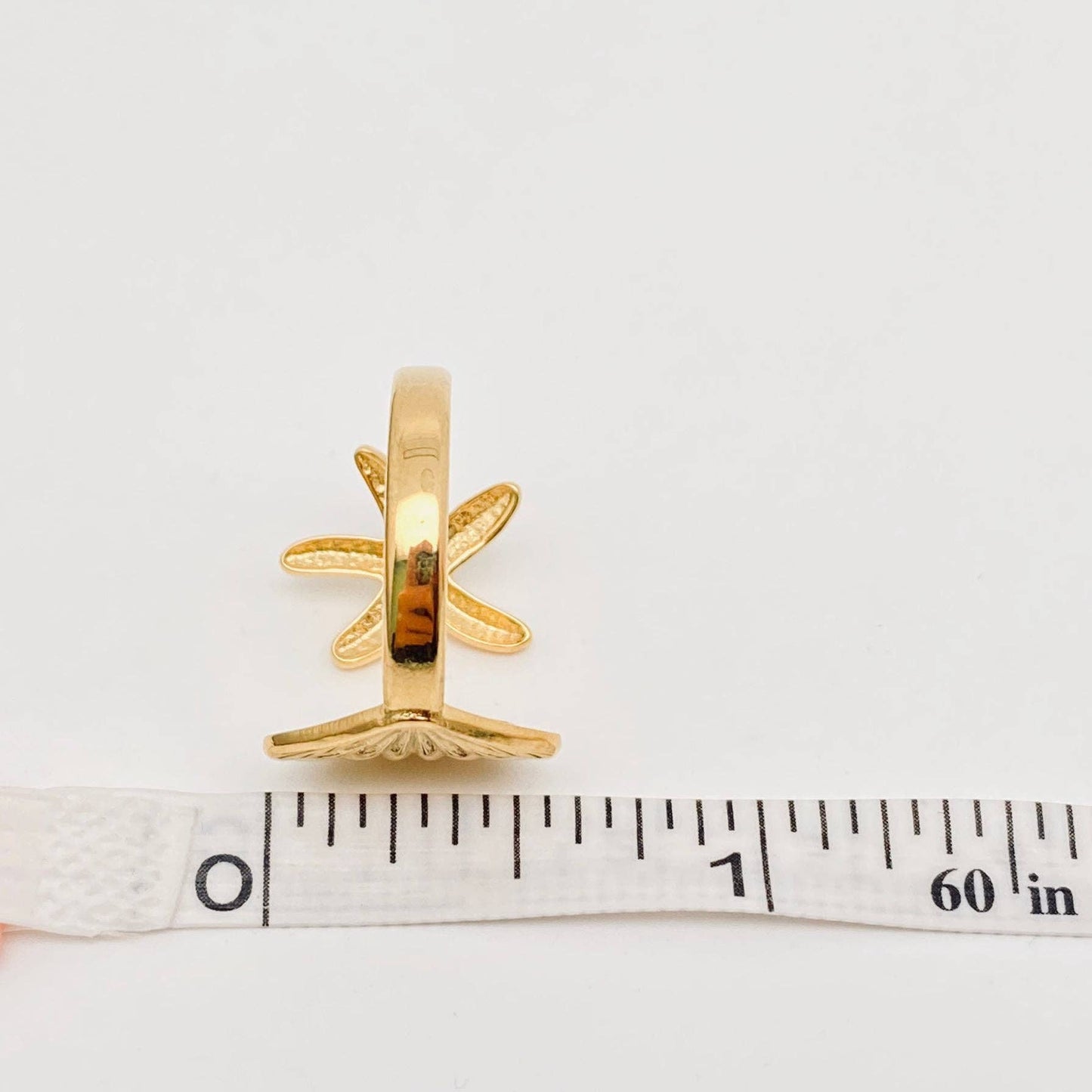 Starfish & Shell 18K Gold Plated Stainless Steel Ring