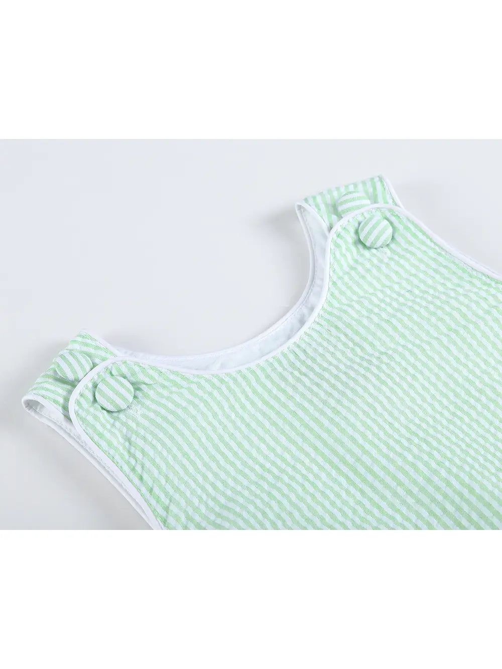 Green Seersucker Bubble Romper