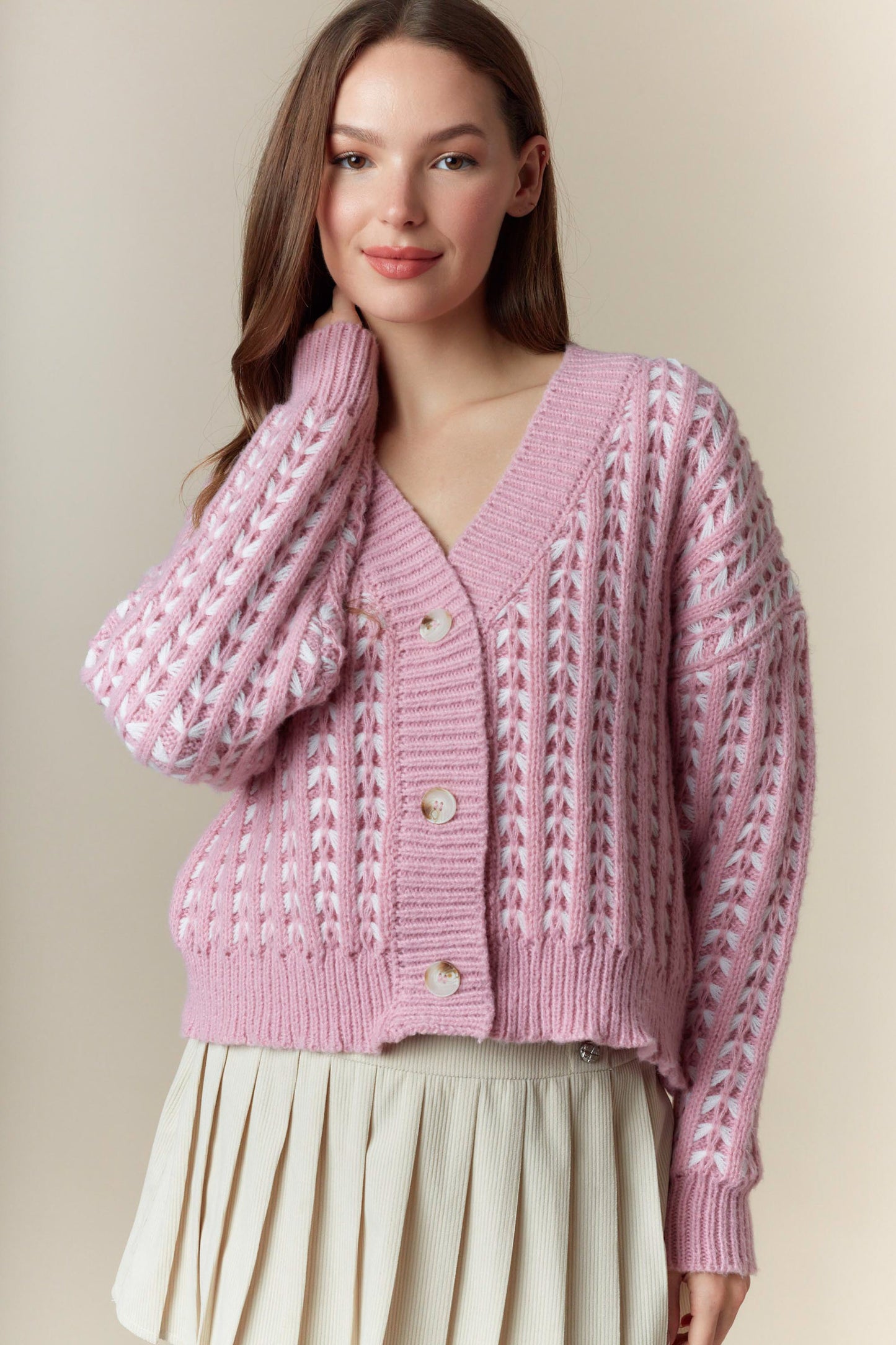 Bubblegum Twist Cardigan