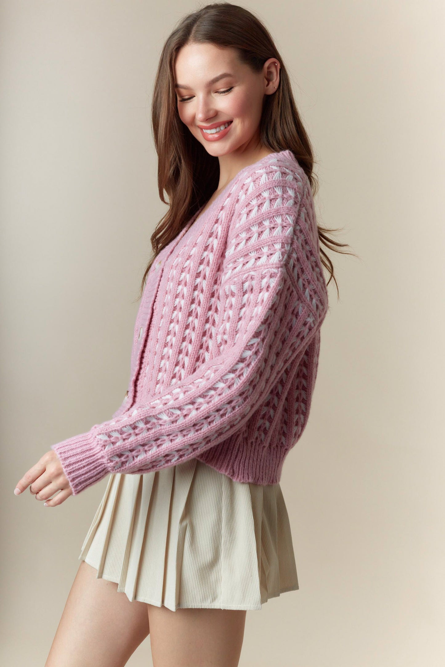 Bubblegum Twist Cardigan