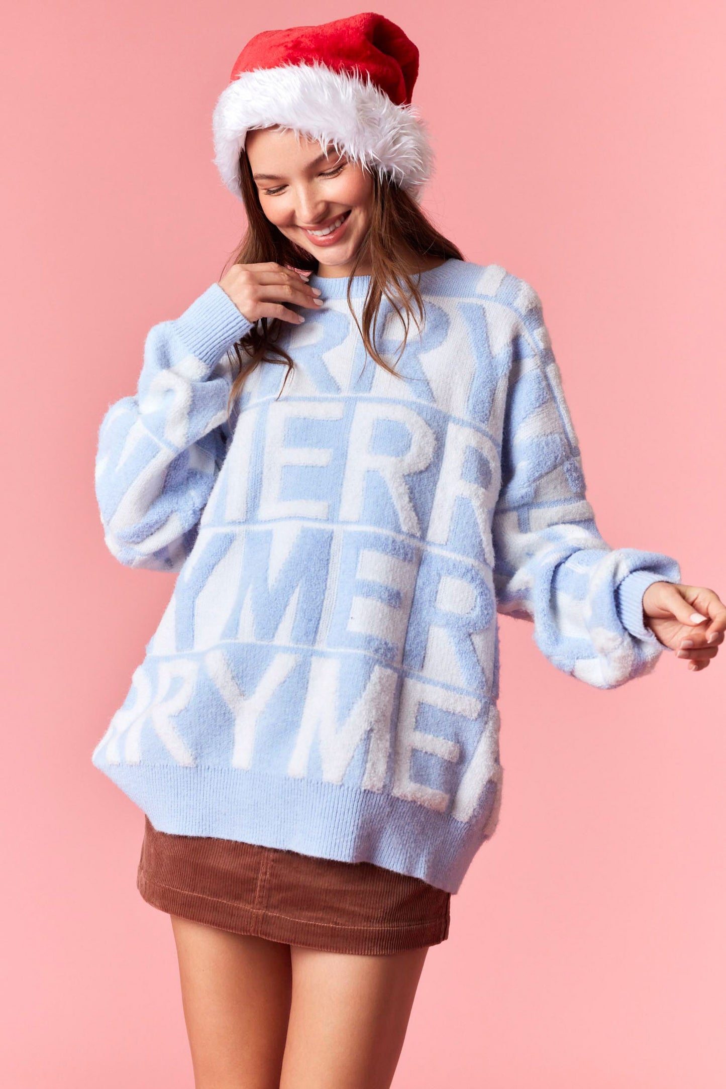 Powder Blue Merry Sweater