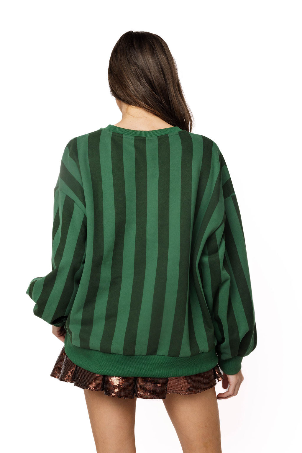 Green Striped Deer Sweater