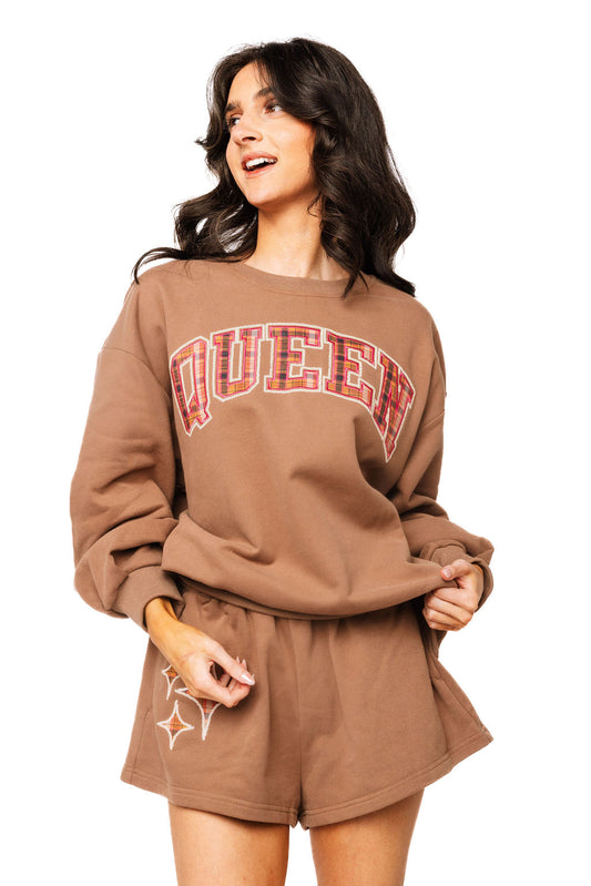 Brown Plaid Queen Sweatshirt