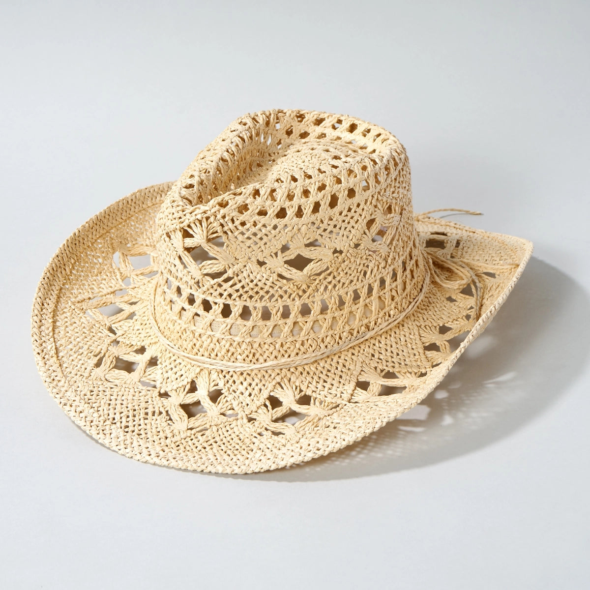Rafia Straw Cowboy Hat