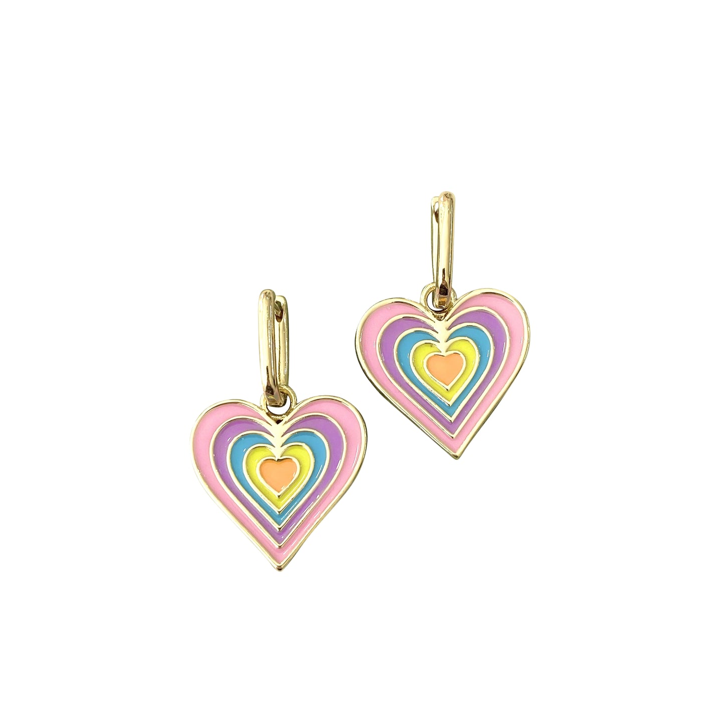 Pastel Heart Huggies