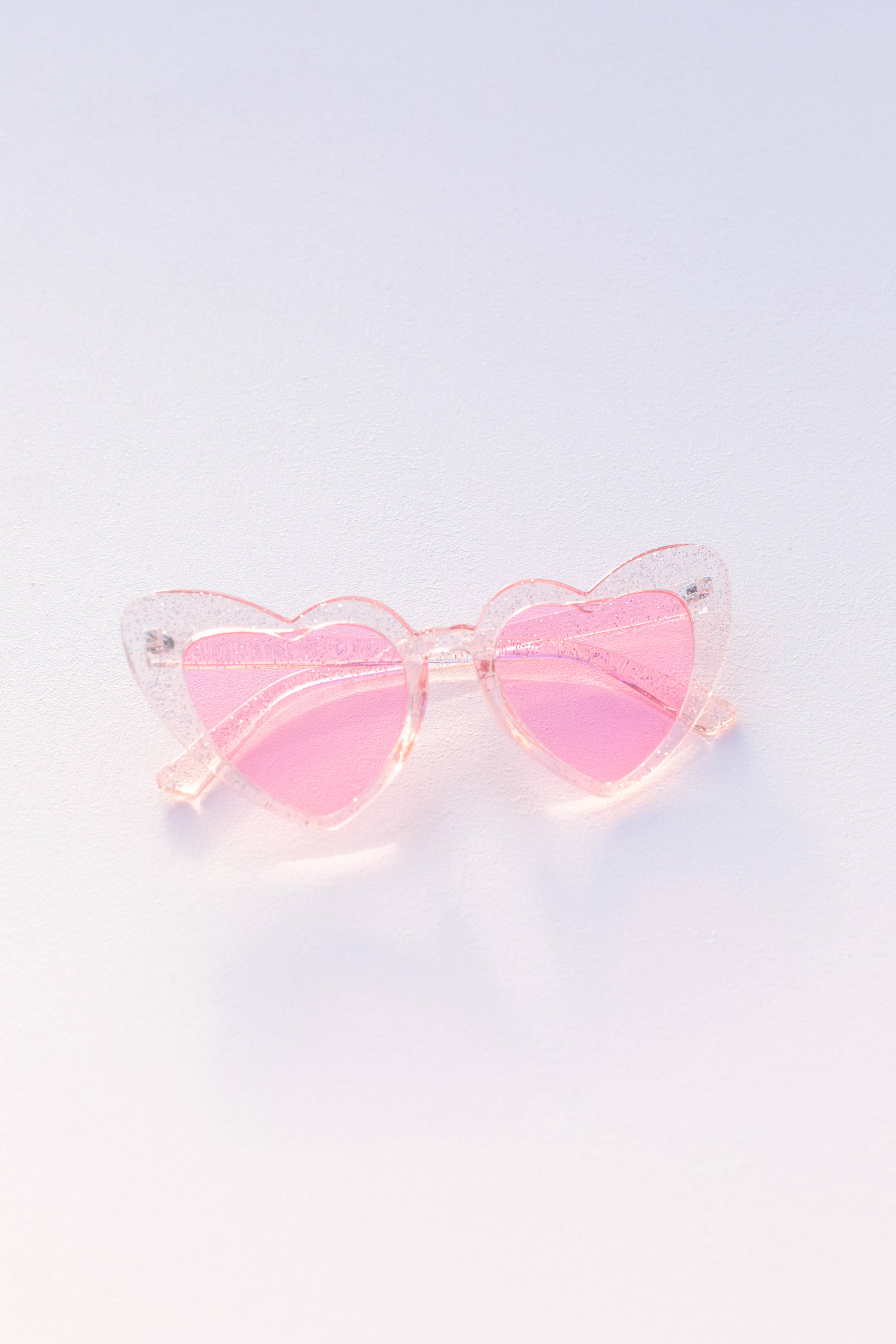 Glitter clearance heart sunglasses